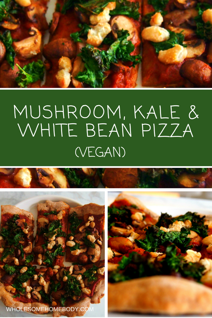 Mushroom, Kale, & White Bean Pizza