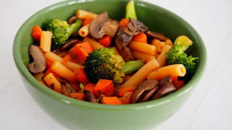 Lentil Pasta Primavera